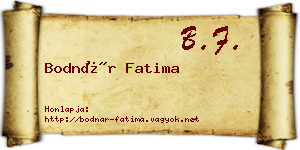 Bodnár Fatima névjegykártya