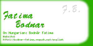 fatima bodnar business card